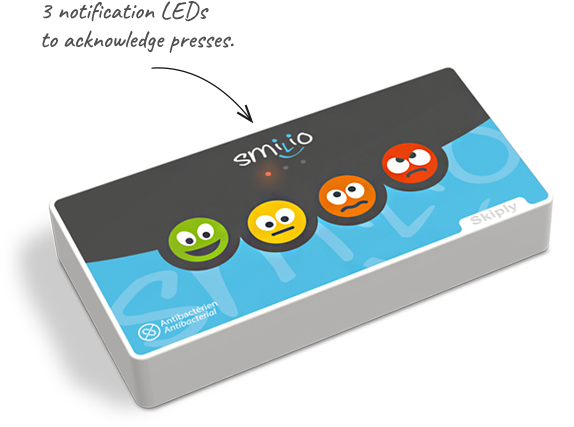 Skiply Smilio S satisfaction terminals with LED lights