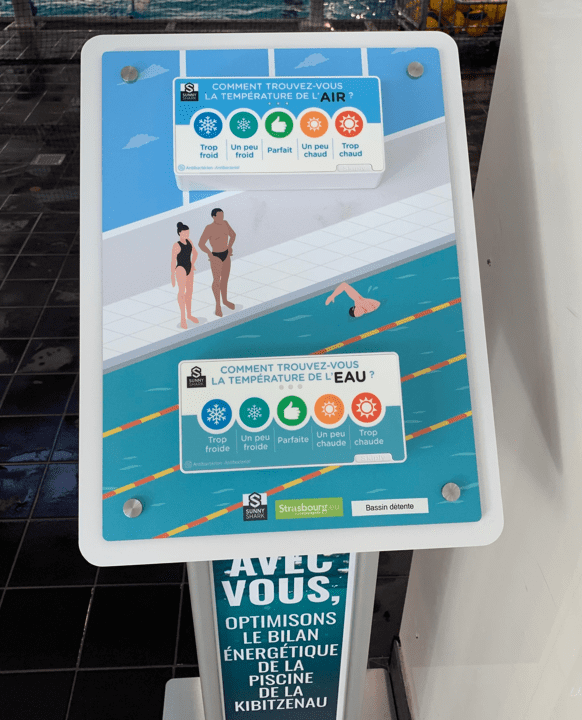 borne de satisfaction piscine