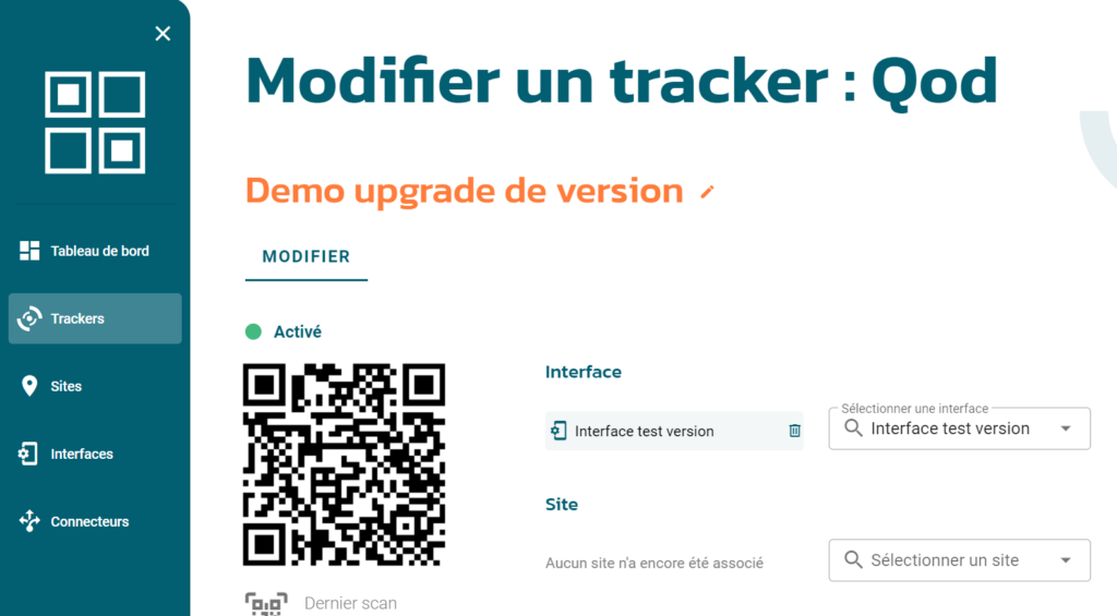 Configuration écrans QR code