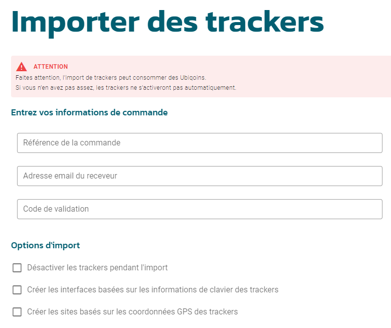 Importer des objets connectés dans Ubiqod