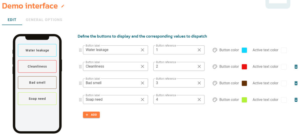 Multiple choice interface for QR codes