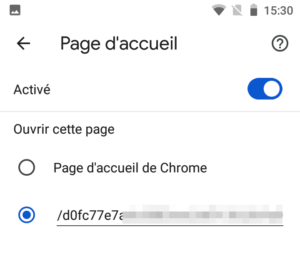 Mettre la pointeuse mobile en écran d'accueil de Chrome