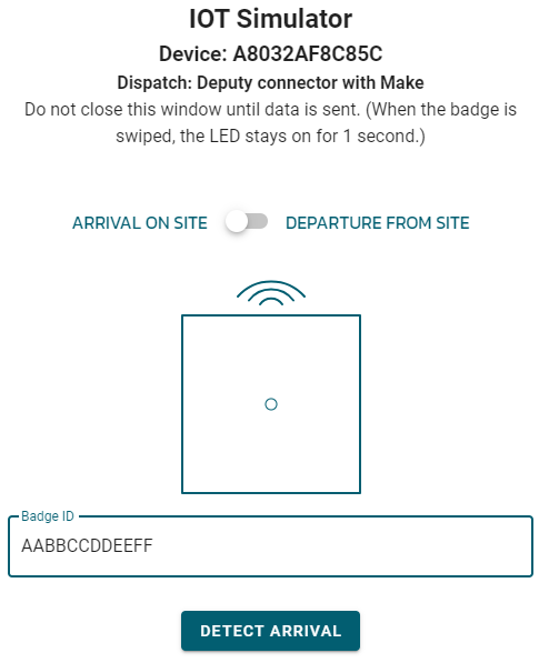 Contactless Time Clock simulator