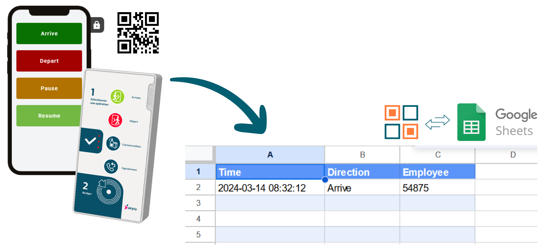 Google Timesheet in real time
