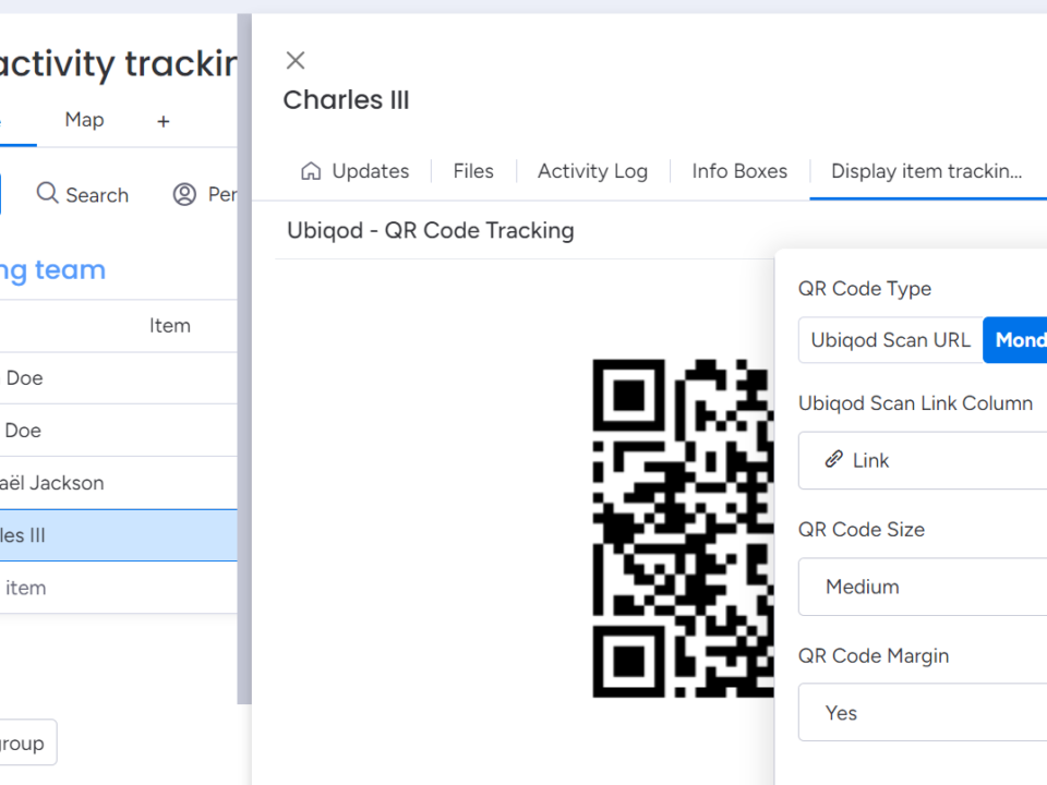 Direct monday.com QR code item