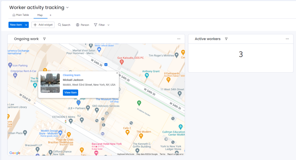 Geolocalisation des employés dans monday.com par QR code