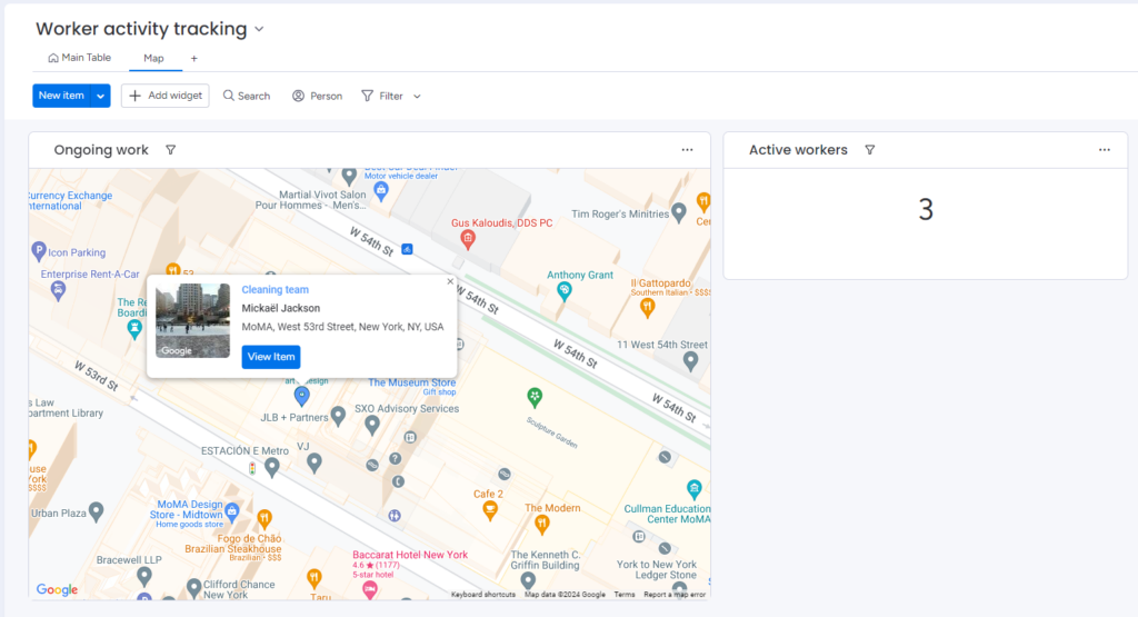 Geolocation of field workers with QR code and monday.com