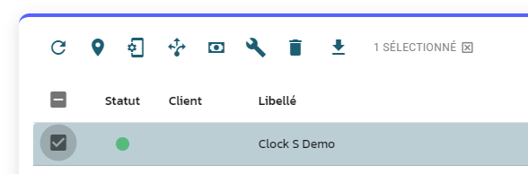 Configuration en masse des Clock S