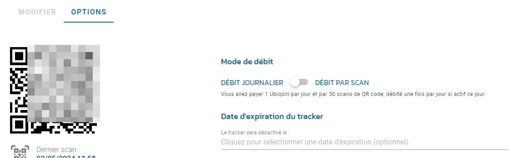 Modes de facturation des QR codes