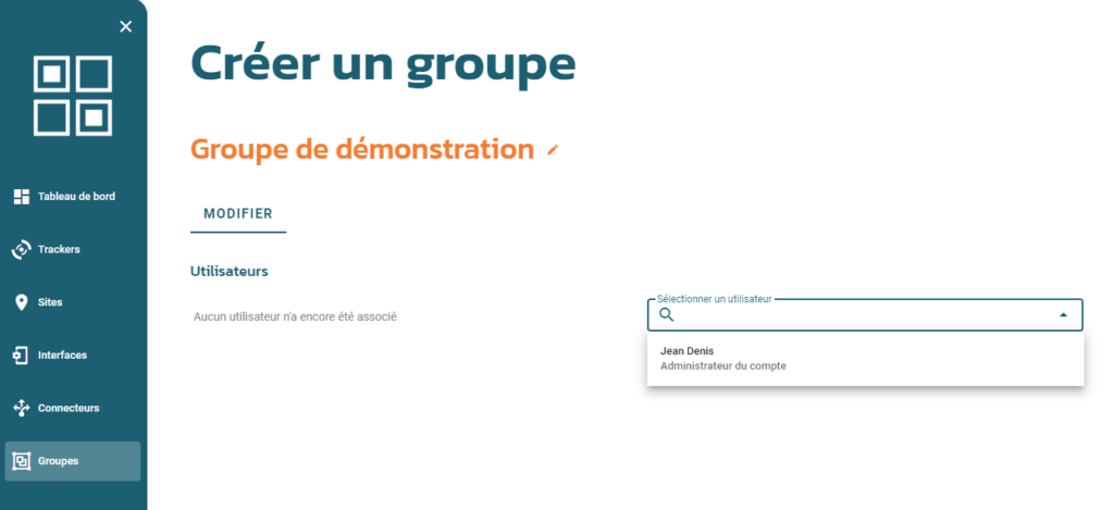 Création des groupes dans Ubiqod